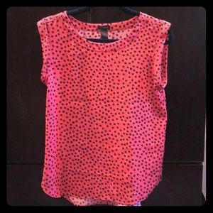 Ann Taylor Red polka dots blouse.